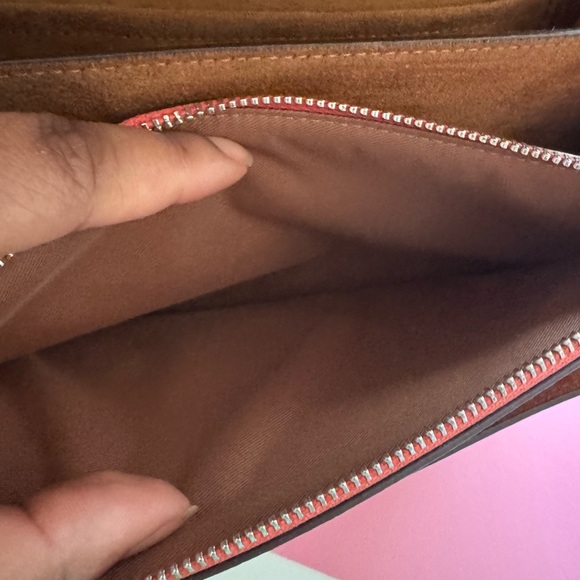 NWT COACH 91019 KLARE CROSSBODY IN SIGNATURE CANVAS $398 Khaki/Tangerine - Picture 12 of 13